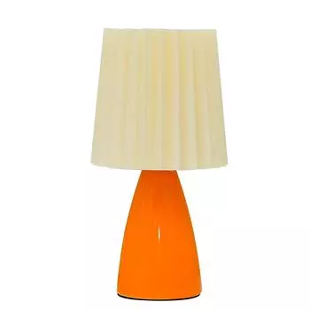 Плиссированная настольная лампа с тремя цветами, плавная регулировка яркости, керамический современный плиссированный абажур для лампы