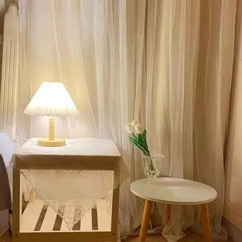 Плиссированная настольная лампа в скандинавском стиле, прикроватная лампа для спальни, украшение для проживания в семье, небольшой ночник, лампа для девочек, светильник для общежития Button Switch