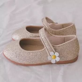 Плиссированная обувь на плоской подошве для девочек Baby Jam Audrey, золотистая-Y803 130