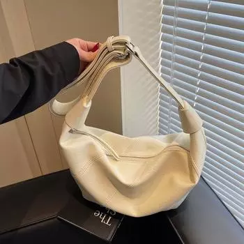 Плиссированная сумка через плечо женская сумка-пельмень розовый