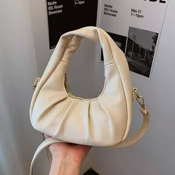 Плиссированная сумка под мышками с уникальной текстурой, персонализированная сумка через плечо на одно плечо, женская новая портативная сумка для пельменей 2024 года