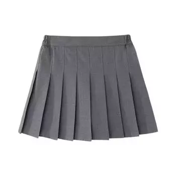 Плиссированная юбка для девочек - Юбка А-силуэта в школьном стиле 120