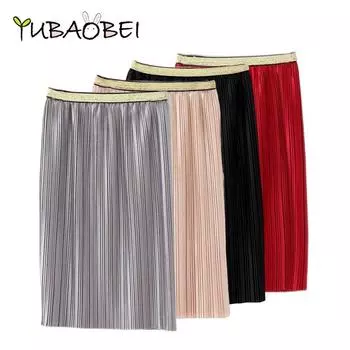 Плиссированная юбка для маленьких девочек, гладкая длинная плиссированная юбка, летние повседневные свободные детские юбки с эластичной резинкой на талии для девочек 3T чёрный