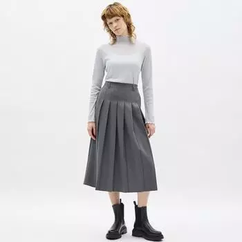 Плиссированная юбка миди А-силуэта GU by Uniqlo Q