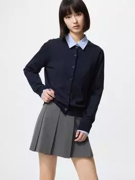 Плиссированная юбка Uniqlo Япония 08 DARK GRAY/XS