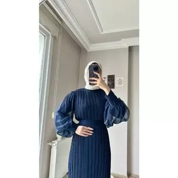 Плиссированное шифоновое платье Janjan