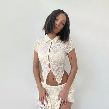 Плиссированные комплекты из двух предметов, женские комплекты из двух предметов, женский комплект из 2 предметов, летний укороченный топ + юбки, женский спортивный костюм для женщин, костюмы S абрикосовый