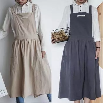 Плиссированный фартук в корейском стиле, голубой, домашний, садовый, товары для дома, инструменты для уборки, фартуки