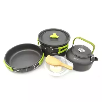 Плита Camp Кемпинг Кулинария Открытый Кастрюля 2 3 Кемпинг Алюминиевый Набор, Плита, Чайник, Кастрюля, Набор, Посуда, Набор, Соло, Люди, Люди, Оборудование, Чайник,