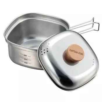 Плита CAPTAIN STAG из нержавеющей стали Квадратная плита для рамэна 1,3 л Нержавеющая сталь Сделано в Японии Сделано в Tsubame-Sanjo UH-4202