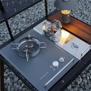 Плита IGT Half Unit для стола Igt для кемпинга, приготовления пищи на открытом воздухе, барбекю, плита IGT с кольцом Windpoor, многофункциональная