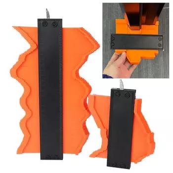 Плитка для ламината Meethulp Калибр Контурный калибр Профиль Дубликатор Инструмент Маркировка древесины Сплав Формирование кромок Измеритель древесины Линейка Замок Шире 5 inch Contour Gauge