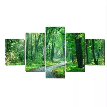 Плитвицкие озера, национальный парк, пейзаж, 5 шт., настенный художественный принт, холст, плакат, картины, домашний декор, украшение для гостиной 20x35cm*2 20x45cm*2 20x55cm*1