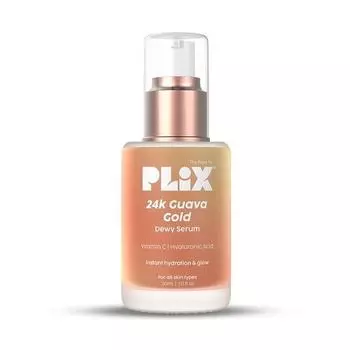 PLIX - THE PLANT FIX 24K Guava Gold Serum | Витамин C и гиалуроновая кислота | Осветляет кожу и уменьшает фотостарение | Сыворотка для лица 2-в-1 | 30 мл