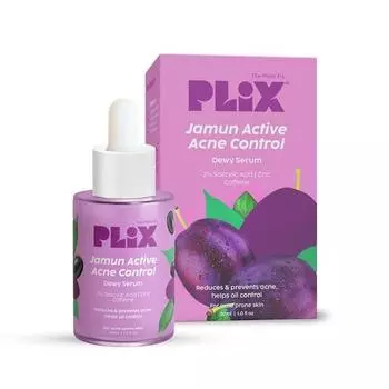 PLIX - THE PLANT FIX 2% салициловая кислота Jamun Active Acne Control Dewy Serum 30 мл для активного уменьшения акне и темных пятен с кофеином (Пакет из 1)