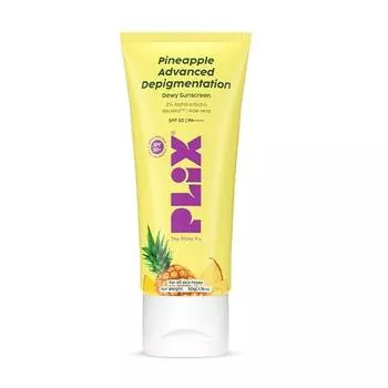 PLIX - THE PLANT FIX Ананасовый солнцезащитный крем Advanced Depigmentation Dewy SPF 50 PA++++l | Уменьшает пигментацию | Веганский и без парабенов | 50 г