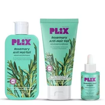 PLIX - THE PLANT FIX l Средство против выпадения волос с розмарином, 3% сывороткой Redensyl, шампунем и кондиционером l Уменьшает выпадение волос l Для всех типов волос l Унисекс