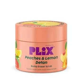 PLIX - THE PLANT FIX Персики и лимон Detan Bump Eraser Scrub (200г) | Удаляет загар и восстанавливает влажность кожи, уменьшает темные пятна