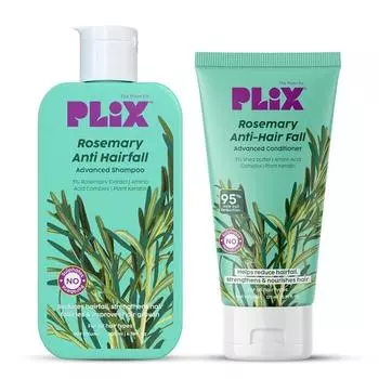 PLIX - THE PLANT FIX Rosemary Anti Hairfall Regime | Улучшенный шампунь и кондиционер | Уменьшает выпадение волос и укрепляет волосы | Для мужчин и женщин