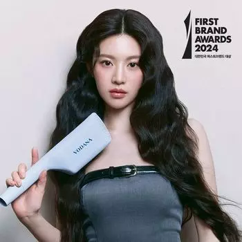 Плойка для волос Bodana Triple Flow 40 мм, кремово-голубая (Волна Пермь) 40mm creamy blue