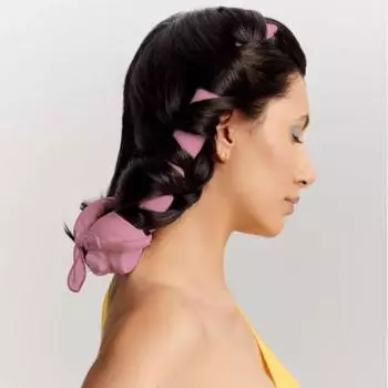 Плойка для завивки волос без нагрева, мягкие бигуди для волос с большой волной, без нагрева, бигуди с хвостиком, женские инструменты для укладки волос, аксессуары для волос розовый