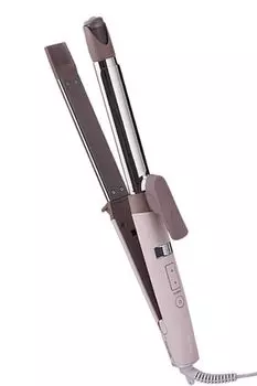 Плойка для завивки волос Tescom 26 мм 2-канальная с отрицательными ионами, совместимая с зарубежными паровыми температурами, автоматическим отключением, блокировкой, легко вытаскивается из розетки, цвет: хлопок, бежевый