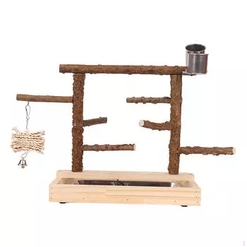Площадка для игр с птицами, деревянная жердочка для попугаев, игровая площадка, тренажер для птиц для попугаев, ара