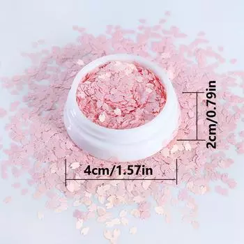 Плоская бутылка весенний вишневый лепесток блестки для ногтей макарон 12 цветов ПЭТ нерегулярные украшения для ногтей накладки DIY принадлежности для ногтей