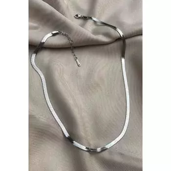 Плоская цепь, итальянская сталь 316l, серебристого цвета