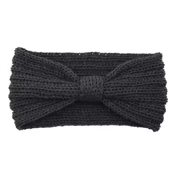 Плоская игла бант повязка на голову ручной работы шерстяная вязка повязка на голову женские аксессуары для волос осенне-зимняя теплая повязка на голову повязка на голову головной убор