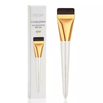 Плоская кисть для тонального крема Docolor для жидкого макияжа, ультратонкая кисть для жидкого тонального крема Премиум-кисть для макияжа для растушевки, крема, макияжа лица, макияжа тела DC0123 белый