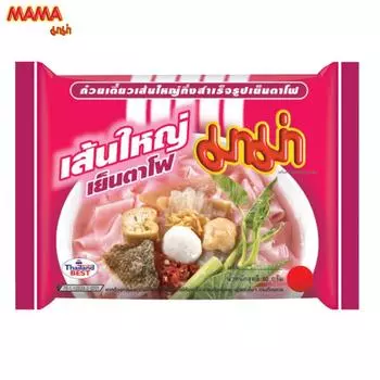 Плоская лапша быстрого приготовления Mama Yentafo 50 г x 6 шт / 12 шт / 24 шт - Thai Food 50 g x 6 pcs