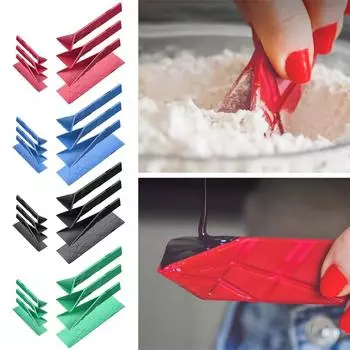 Плоская мерная ложка, 2 ложки 6 разных размеров, многоцелевая плоская кухонная утварь для выпечки жидких ингредиентов One Size чёрный