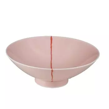 Плоская миска Hakusan Pottery Pink x Masahiro Mori Design Hasami Ware, сделано в Японии (Прибл.) 15 5,3 см Н-26