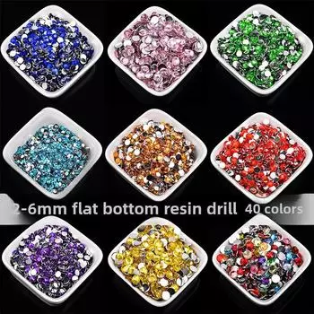 Плоская нижняя часть стикера из смолы с бриллиантами, идеально подходит для создания чехлов для телефонов своими руками и дизайна ногтей.. Имитация австрийского бриллианта с 14 огранками размером 2 мм/3 мм/4 мм. 3mm 1000 pieces