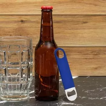 Плоская открывалка для бутылок, открывалка для пива из нержавеющей стали, портативная открывалка для бутылок в баре с отверстиями для подвешивания для бармена, кухни, вечеринки в баре красный