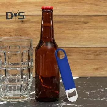 Плоская открывалка для бутылок, открывалка для пива из нержавеющей стали, портативная открывалка для бутылок в баре с отверстиями для подвешивания для бармена, кухни, вечеринки в баре чёрный