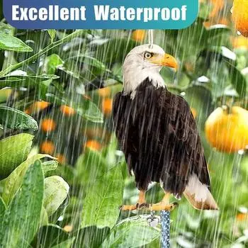 Плоская поддельная сова, отпугивающая птиц, со светоотражающей лентой, простая в установке, водонепроницаемая, плоская, бумажный уличный подвесной садовый сова D