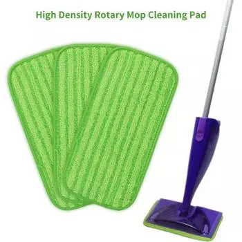 Плоская швабра из микрофибры, 2 шт., влажная, сухая, многоразовая, супервпитывающая, утолщенная, со скоростью вспышки, сменная насадка для швабры, сменная чистящая ткань зелёный