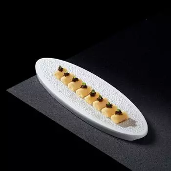 Плоская тарелка Ellipse Керамические обеденные тарелки Тарелка для суши Блюдо для димсамов Поднос для холодных блюд Диск для сашими Фруктовые тарелки Салатница Поднос для закусок