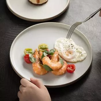 Плоская тарелка Western Dish Прочный десертный поднос Кухонный органайзер Поднос для хранения Фестиваль S чёрный