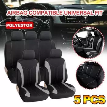 Плоская ткань универсальные чехлы для сидений автомобиля полный комплект для Nissan Almera для Honda для Camry для Ford Galaxy для Mitsubishi Colt