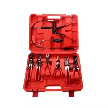 Плоские и угловые плоскогубцы для хомутов шлангов, хомуты для шлангов охлаждающей жидкости. Подходит для всех хомутов шлангов с плоским ремешком, которые можно снять и установить.