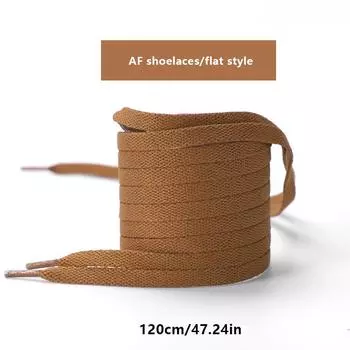 Плоские круглые шнурки цвета пшеницы Af1, осенне-коричневые шнурки, спортивные баскетбольные повседневные кроссовки, шнурки для парусиновой обуви хай-топ