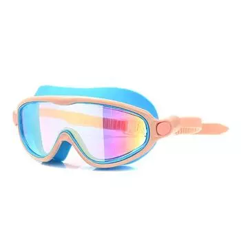 Плоские очки для плавания для взрослых, очки для плавания, оборудование для дайвинга, силиконовые водонепроницаемые и противотуманные, большая оправа высокой четкости