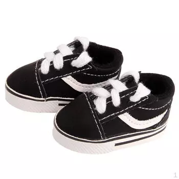 Плоские парусиновые туфли для аксессуаров для кукольных игрушек