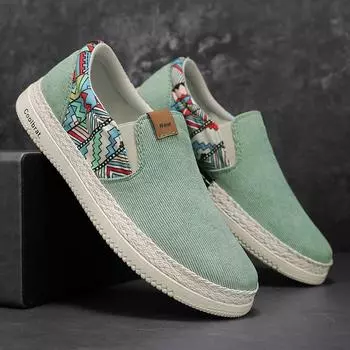 Плоские парусиновые туфли для мужчин, льняные мокасины для рыбалки, летние мужские кроссовки, обувь нового стиля, кроссовки, мужская повседневная обувь для мужчин 39 хаки