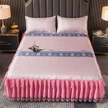 Плоские простыни для спальни с принтом, модные, современные, из стираного хлопка размера «queen-size», удобные постельные принадлежности, наматрасник, покрывало 90x200cm 2pcs