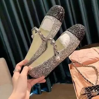 Плоские ретро-туфли с круглым носком, женские туфли, модные и удобные весенние туфли Мэри Джейн 35 серебряный