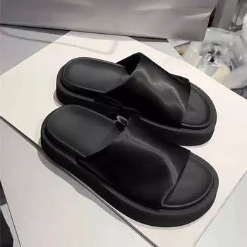 Плоские роскошные дизайнерские туфли летние брендовые модные женские сандалии повседневные шлепанцы тапочки для улицы женские шлепанцы 35 чёрный